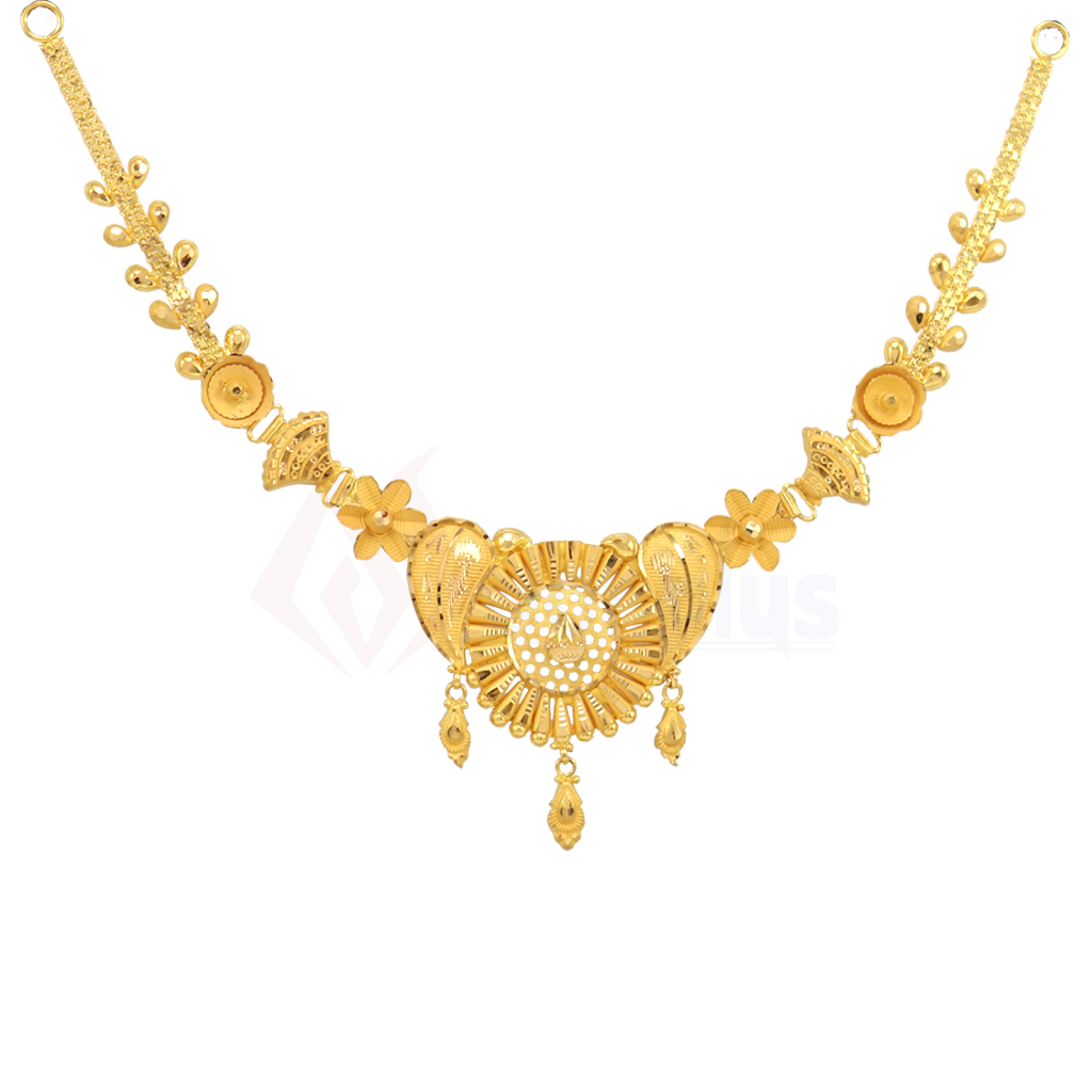 Fashionate Textured Gold Necklace